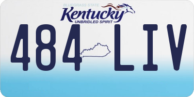 KY license plate 484LIV