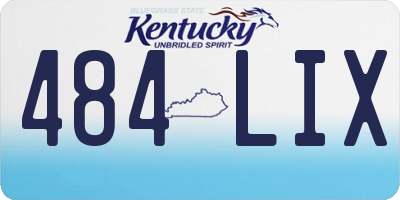 KY license plate 484LIX