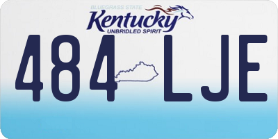KY license plate 484LJE