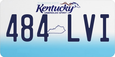 KY license plate 484LVI