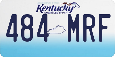 KY license plate 484MRF