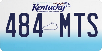 KY license plate 484MTS