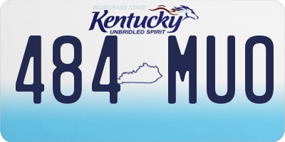 KY license plate 484MUO