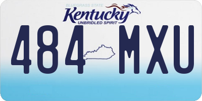 KY license plate 484MXU