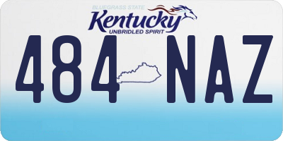 KY license plate 484NAZ