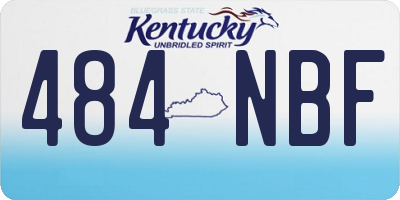 KY license plate 484NBF
