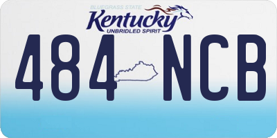 KY license plate 484NCB