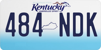KY license plate 484NDK