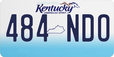 KY license plate 484NDO