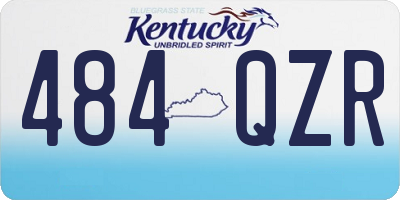 KY license plate 484QZR