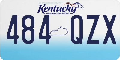 KY license plate 484QZX
