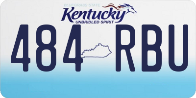 KY license plate 484RBU