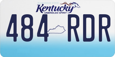 KY license plate 484RDR