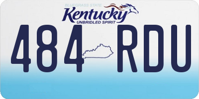 KY license plate 484RDU