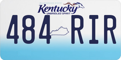 KY license plate 484RIR