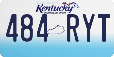 KY license plate 484RYT