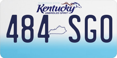 KY license plate 484SGO