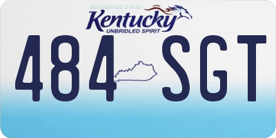 KY license plate 484SGT