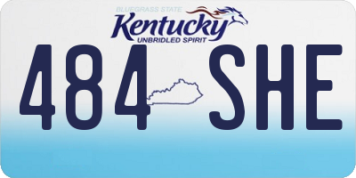 KY license plate 484SHE