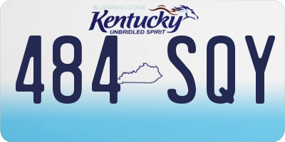 KY license plate 484SQY