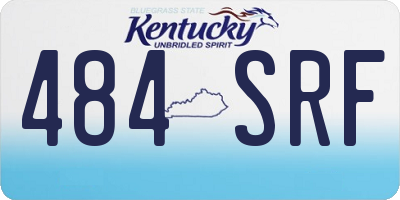 KY license plate 484SRF