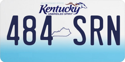 KY license plate 484SRN