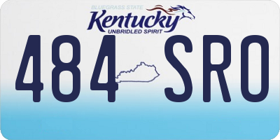 KY license plate 484SRO