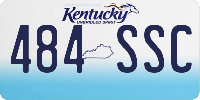 KY license plate 484SSC