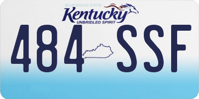 KY license plate 484SSF