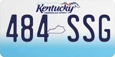 KY license plate 484SSG
