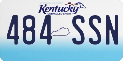 KY license plate 484SSN