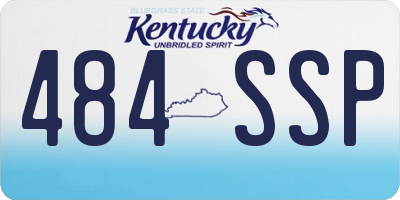 KY license plate 484SSP