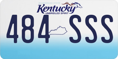 KY license plate 484SSS