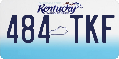 KY license plate 484TKF