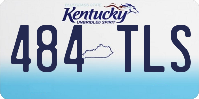 KY license plate 484TLS