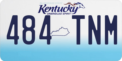 KY license plate 484TNM