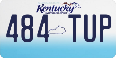 KY license plate 484TUP