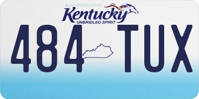 KY license plate 484TUX