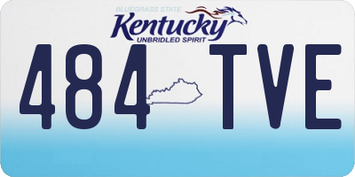 KY license plate 484TVE