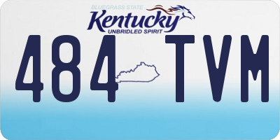 KY license plate 484TVM