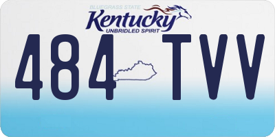 KY license plate 484TVV