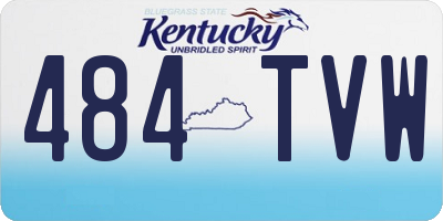 KY license plate 484TVW