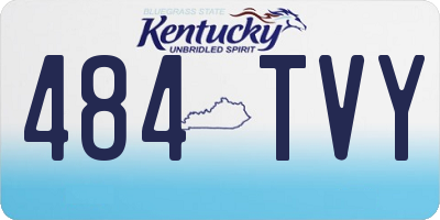 KY license plate 484TVY