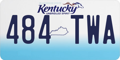 KY license plate 484TWA