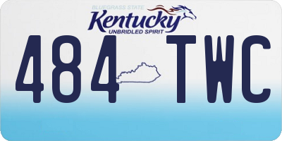 KY license plate 484TWC