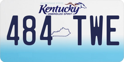 KY license plate 484TWE