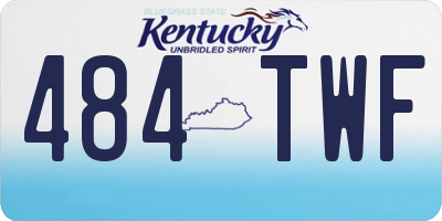KY license plate 484TWF