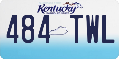 KY license plate 484TWL