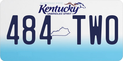 KY license plate 484TWO