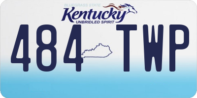 KY license plate 484TWP